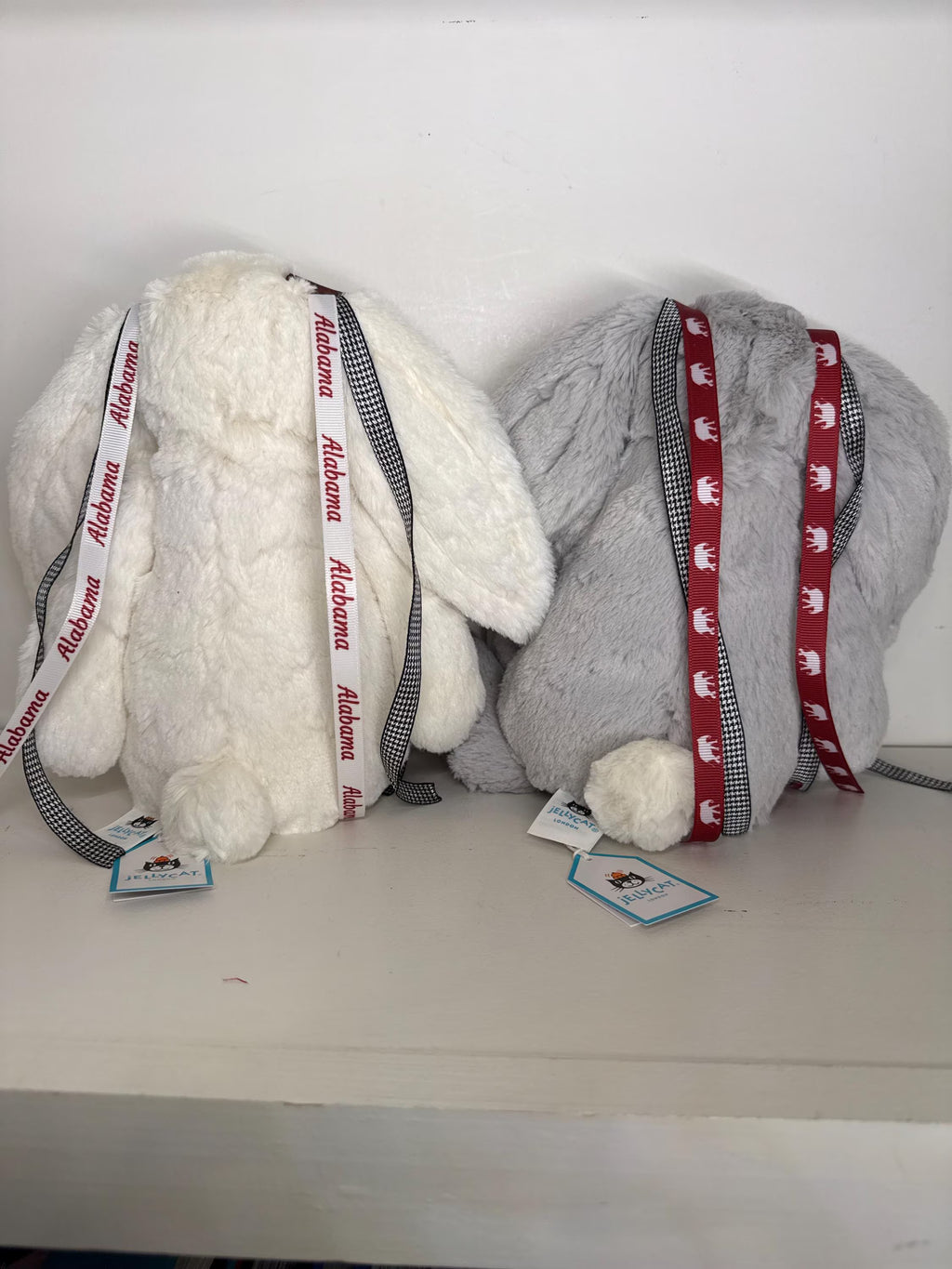 Collegiate Keepsake Bunny - The University of Alabama - White or Gray - Medium Bunny