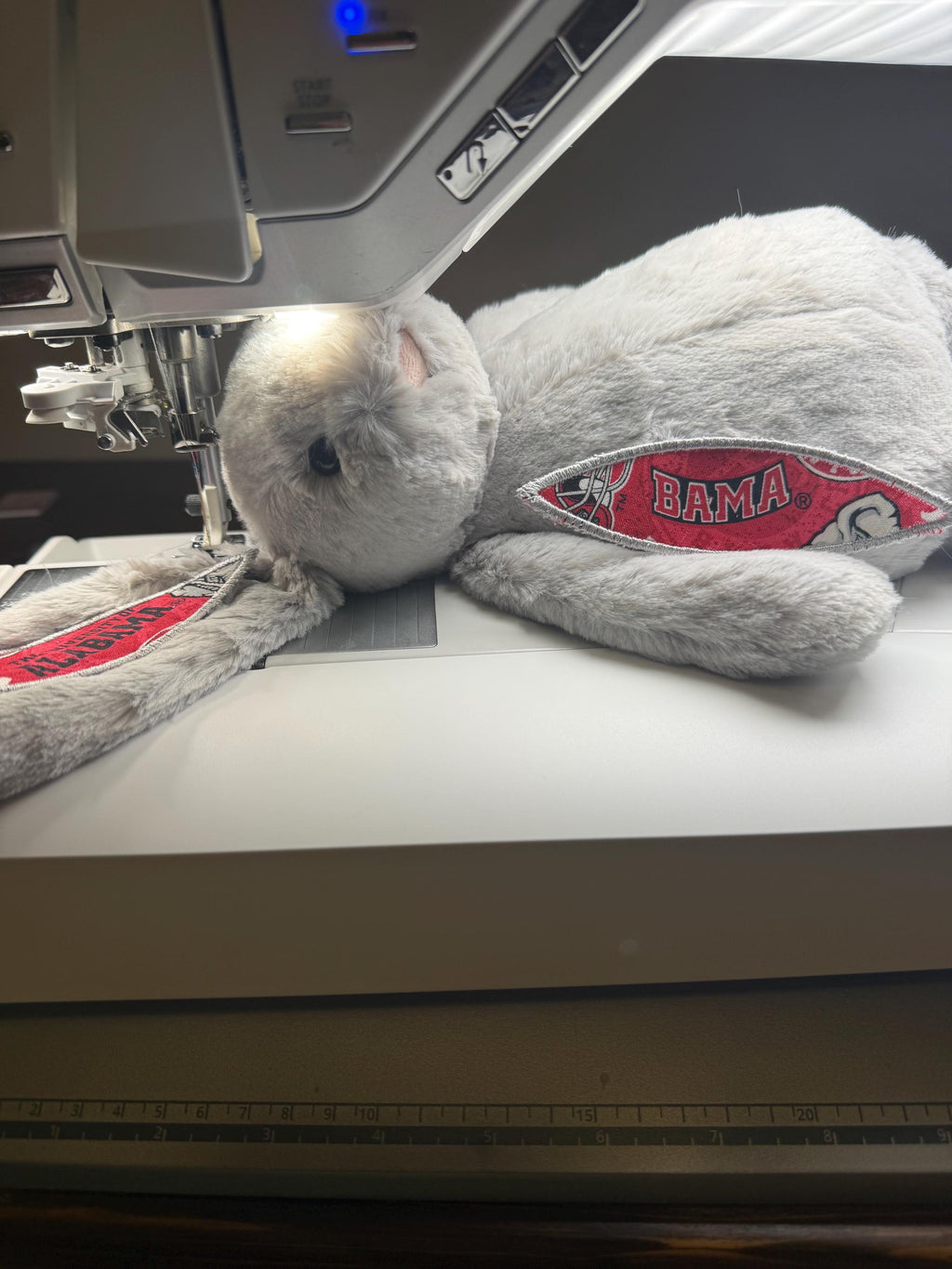 Collegiate Keepsake Bunny - The University of Alabama - White or Gray - Medium Bunny
