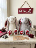 Collegiate Keepsake Bunny - The University of Alabama - White or Gray - Medium Bunny