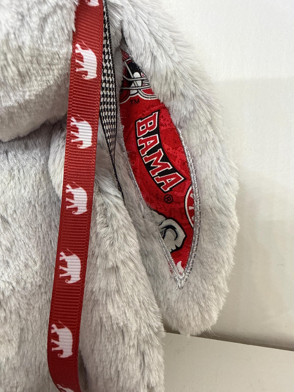 Collegiate Keepsake Bunny - The University of Alabama - White or Gray - Medium Bunny