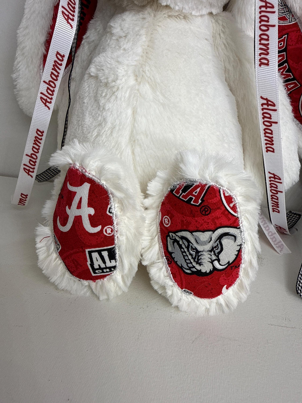 Collegiate Keepsake Bunny - The University of Alabama - White or Gray - Medium Bunny
