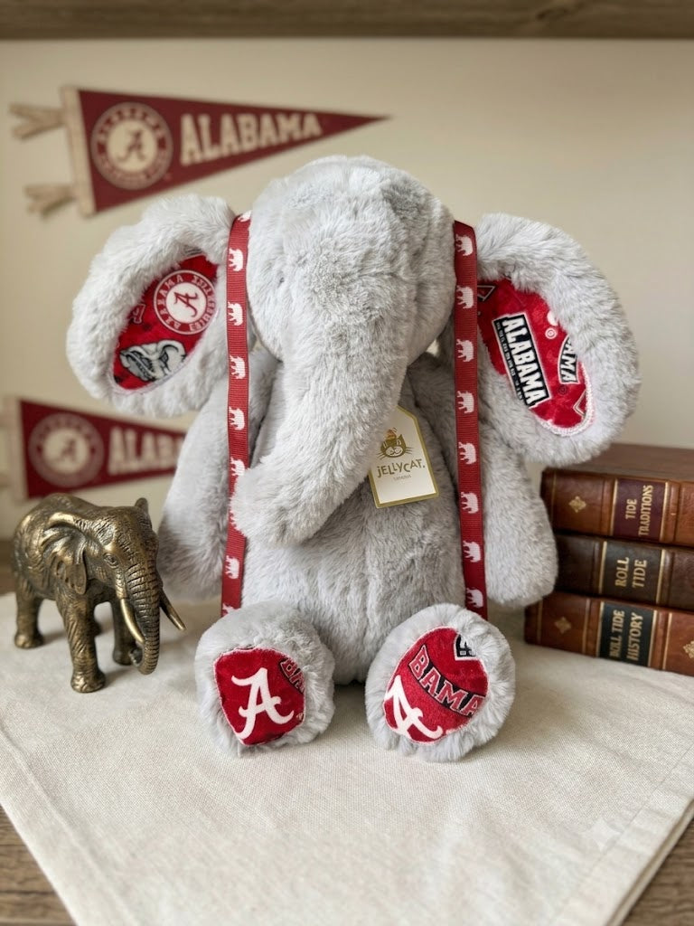 Collegiate Keepsake Stuffed Elephant - The University of Alabama - Gray - Medium Sized
