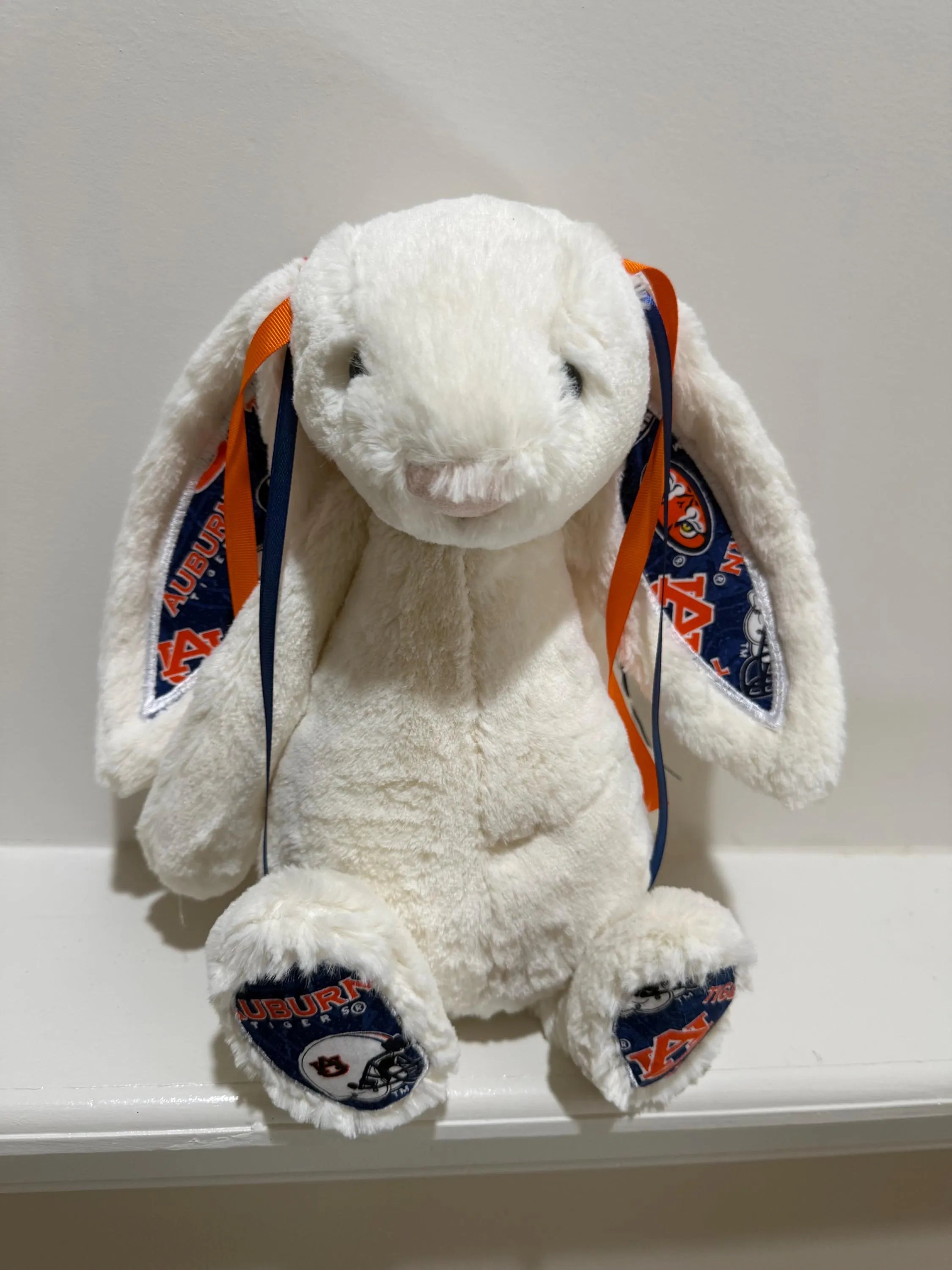 Hand-Customized Collegiate Keepsake Bunny - Auburn University - Large Bunny