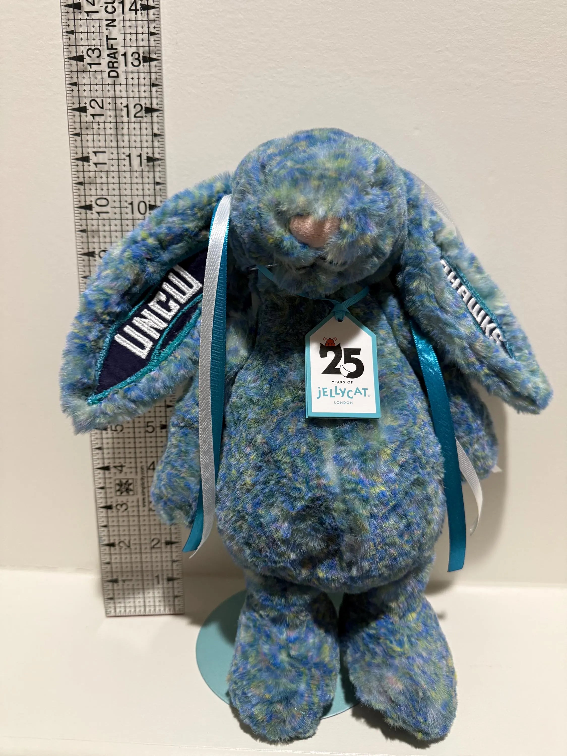 Hand-Customized Collegiate Keepsake Bunny - The University of North Carolina Wilmington UNCW