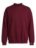 100% Cotton Mock Neck Sweatshirt Burgundy/Maroon/Cardinal Red– Heavyweight Blank Sweatshirt