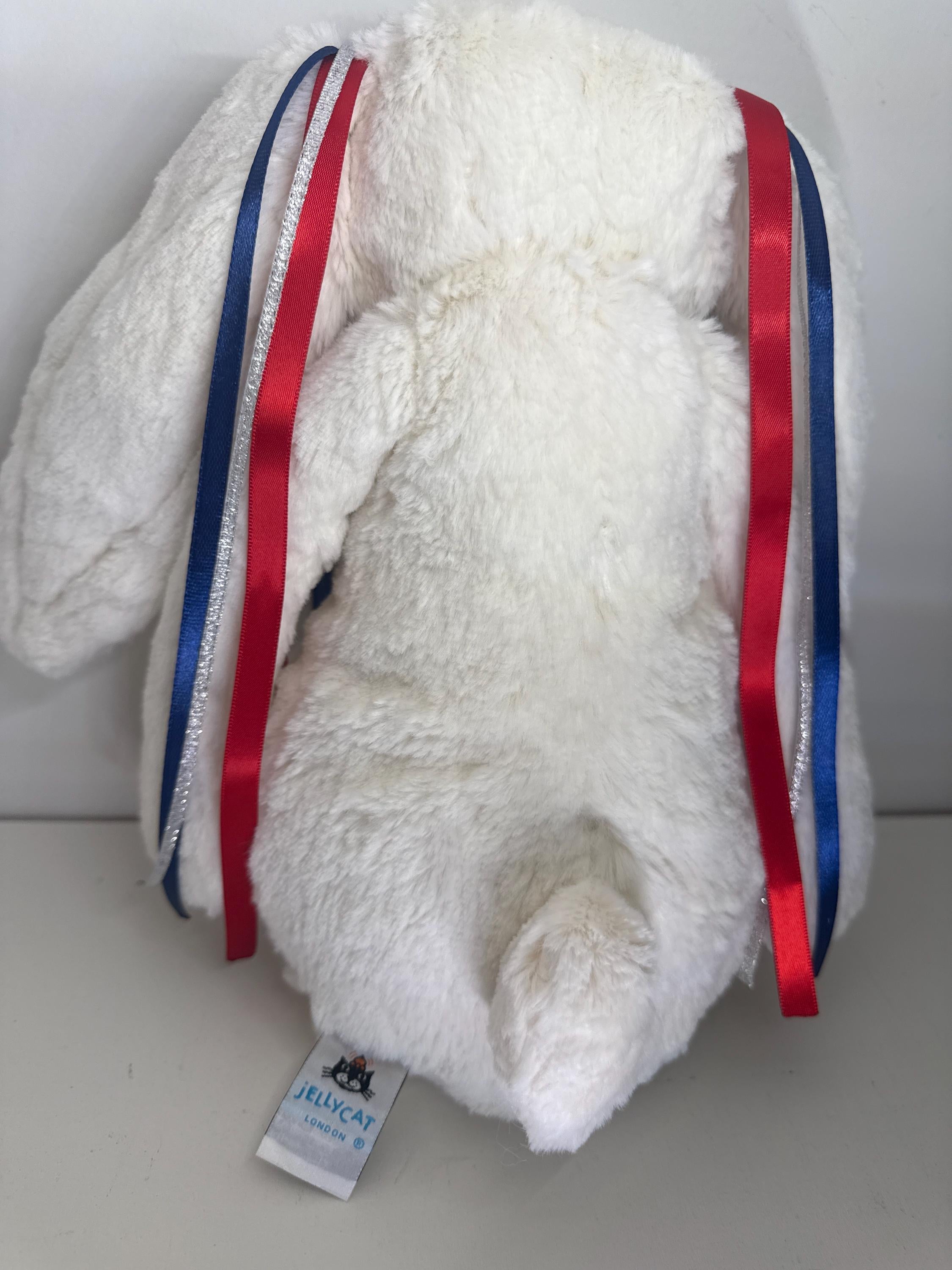 Hand-Customized Collegiate Keepsake Bunny - Florida Atlantic University - Large Bunny