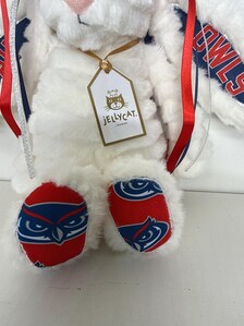Hand-Customized Collegiate Keepsake Bunny - Florida Atlantic University - Medium Bunny