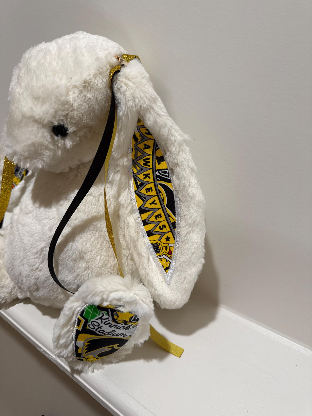 Hand-Customized Collegiate Keepsake Bunny - The University of Iowa - Large Bunny