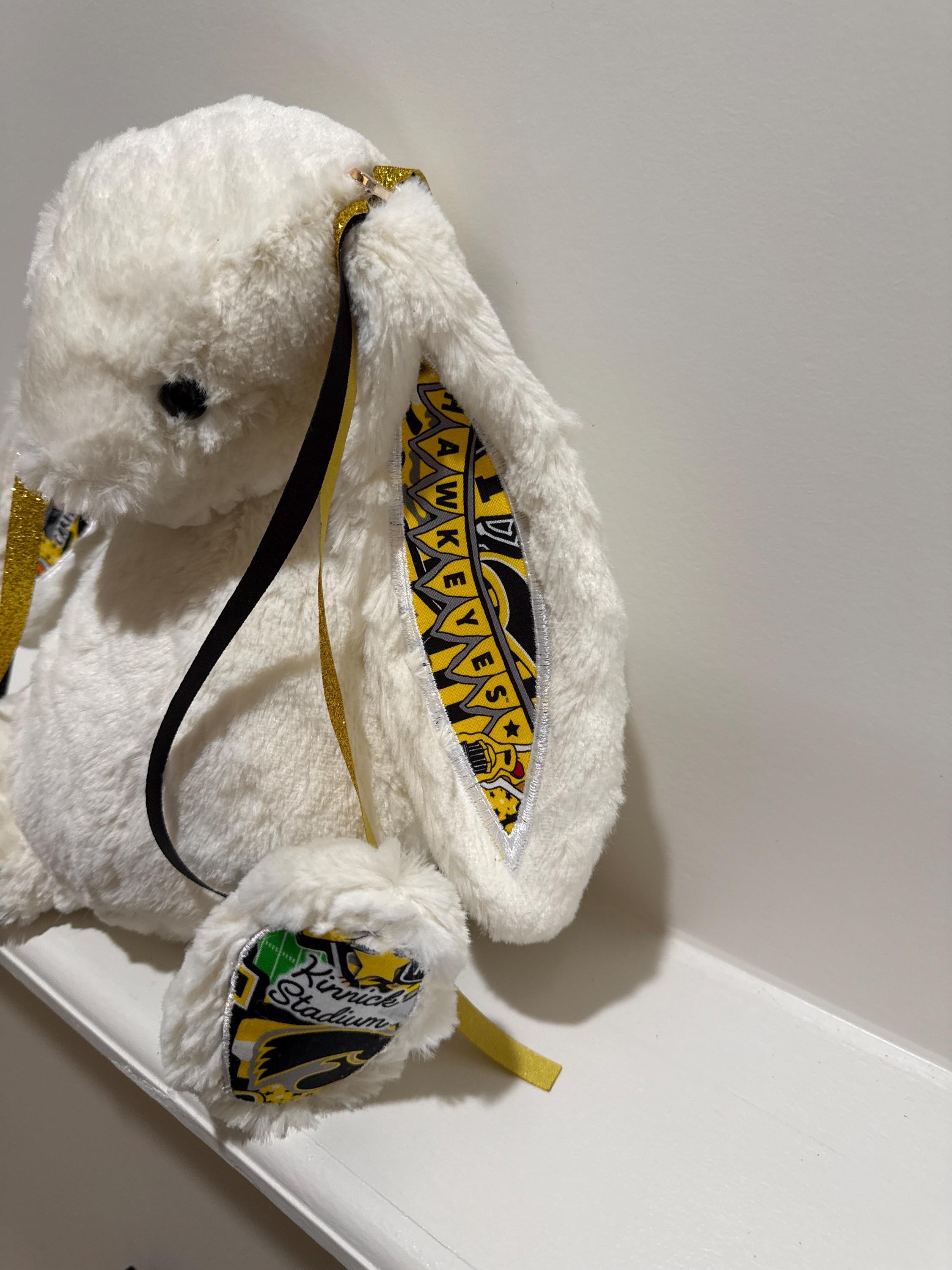 Hand-Customized Collegiate Keepsake Bunny - The University of Iowa - Large Bunny