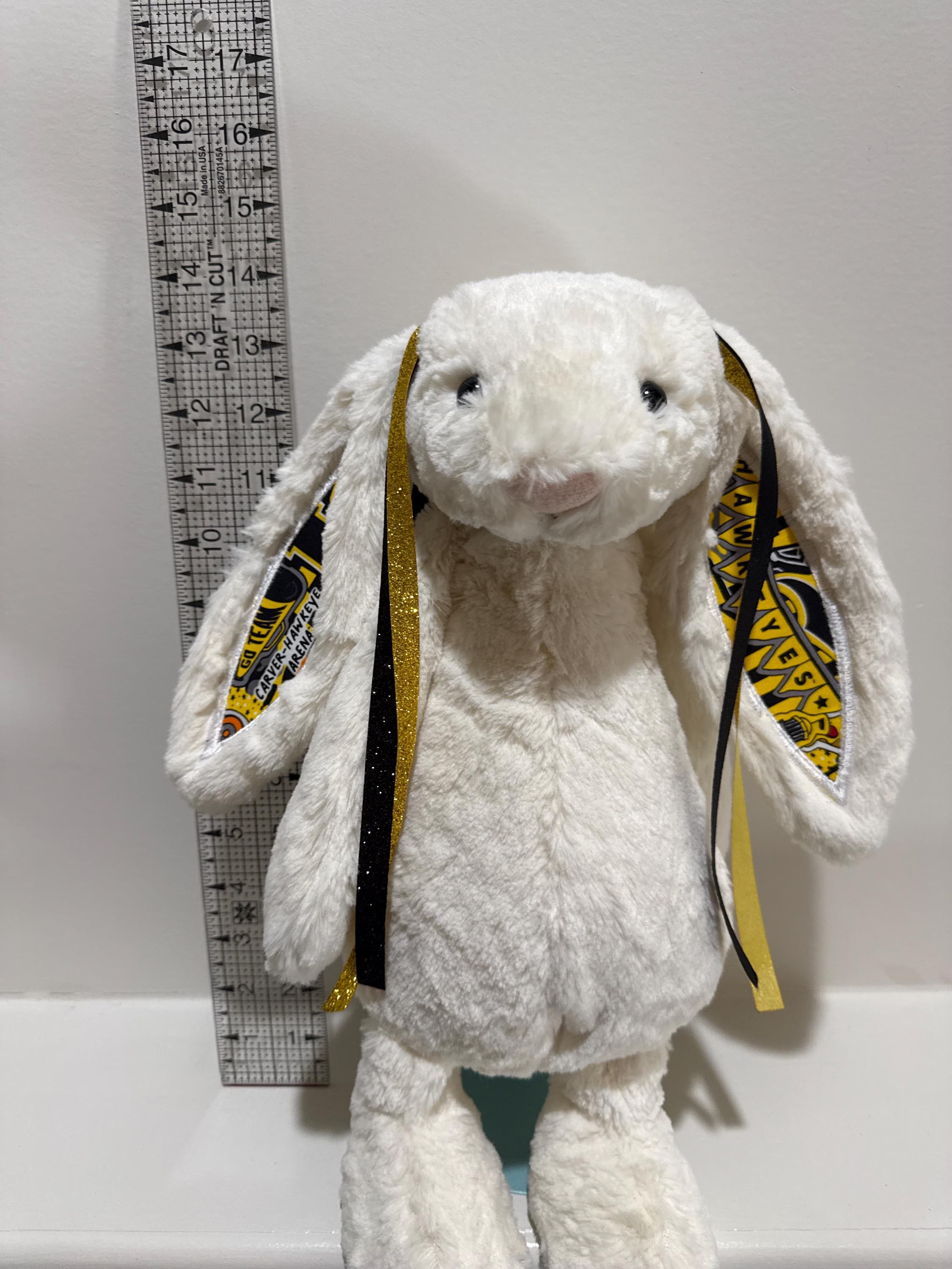 Hand-Customized Collegiate Keepsake Bunny - The University of Iowa - Large Bunny