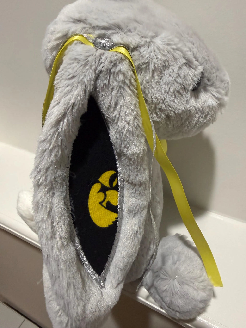 Hand-Customized Collegiate Keepsake Bunny - The University of Iowa - Large Bunny