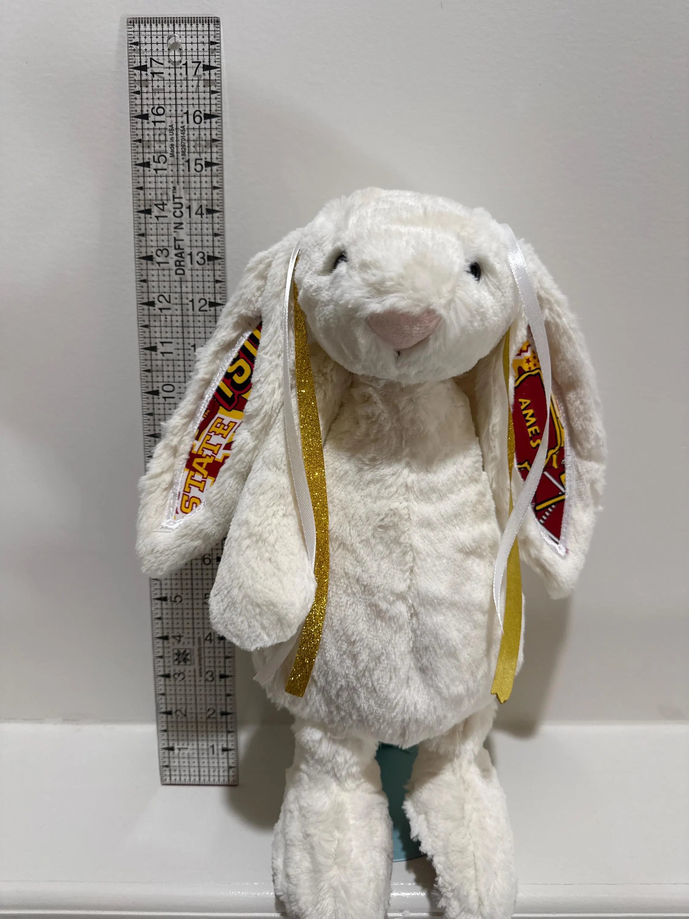 Hand-Customized Collegiate Keepsake Bunny - Iowa State University - Large Bunny