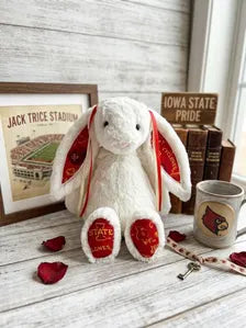 Hand-Customized Collegiate Keepsake Bunny - Iowa State University - Large Bunny