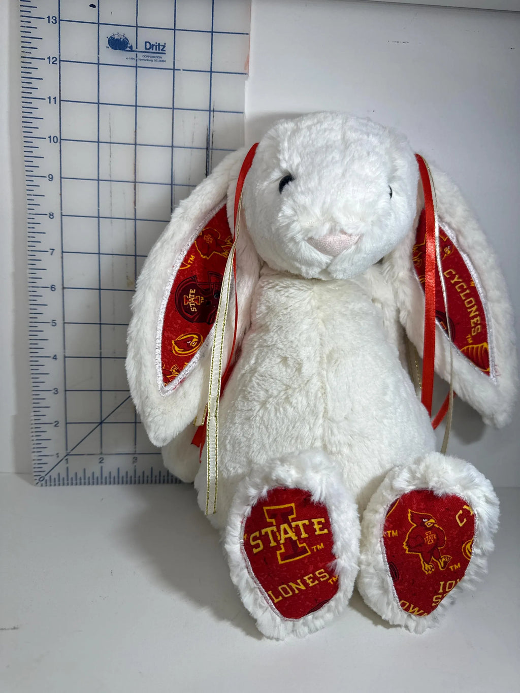 Hand-Customized Collegiate Keepsake Bunny - Iowa State University - Large Bunny