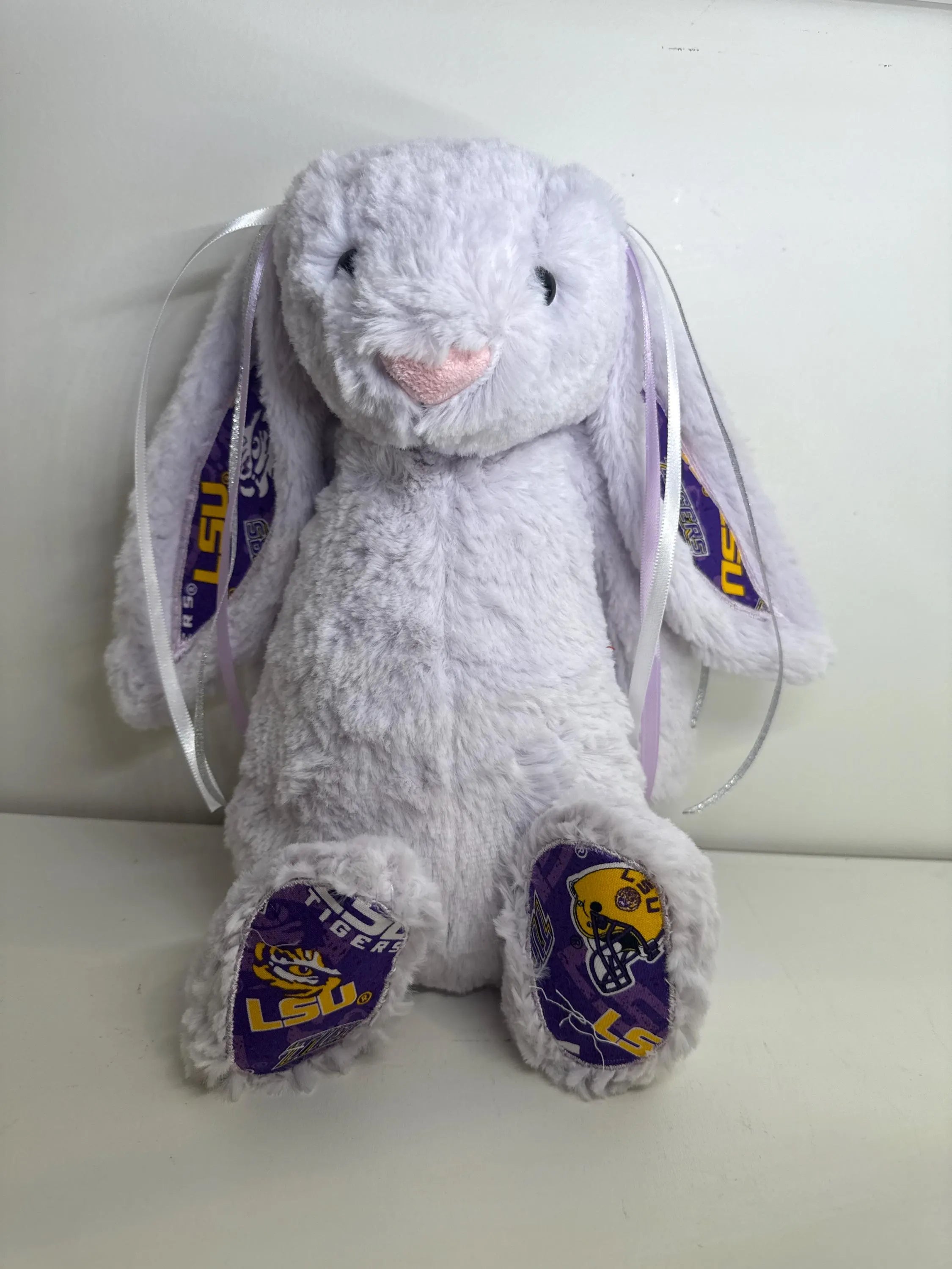 Hand-Customized Collegiate Keepsake Bunny - Louisiana State University LSU