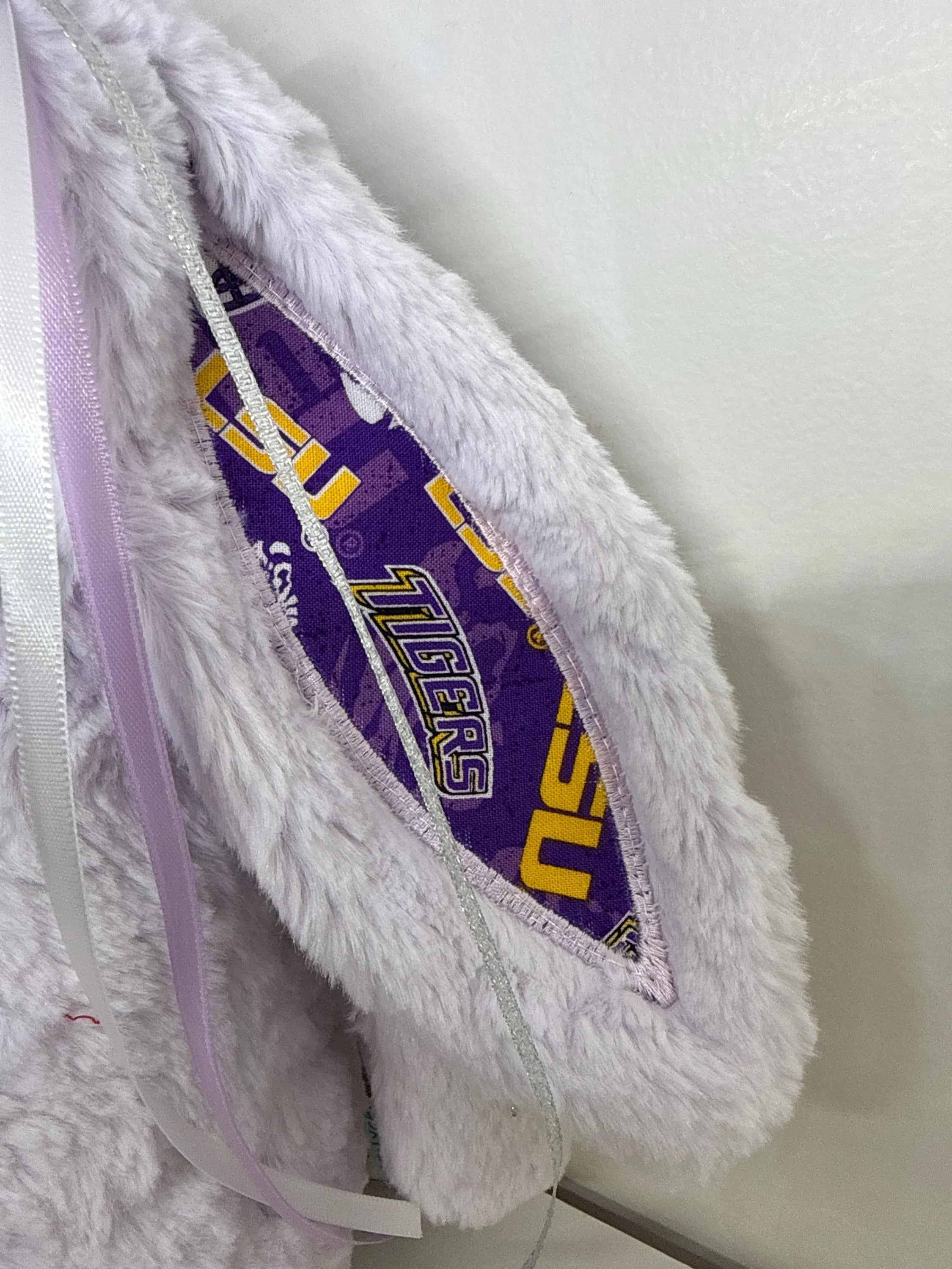 Hand-Customized Collegiate Keepsake Bunny - Louisiana State University LSU