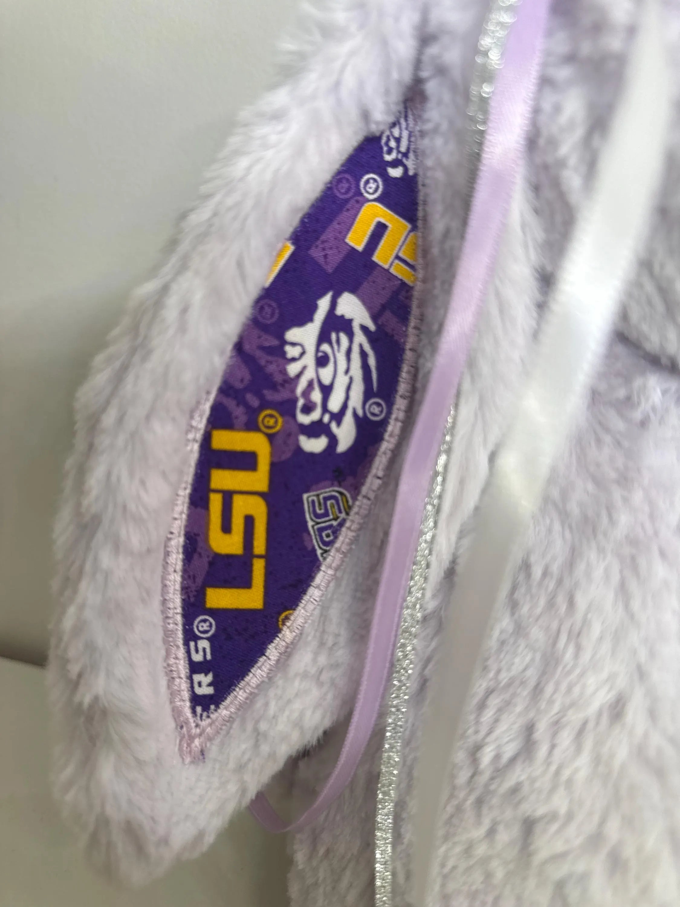 Hand-Customized Collegiate Keepsake Bunny - Louisiana State University LSU