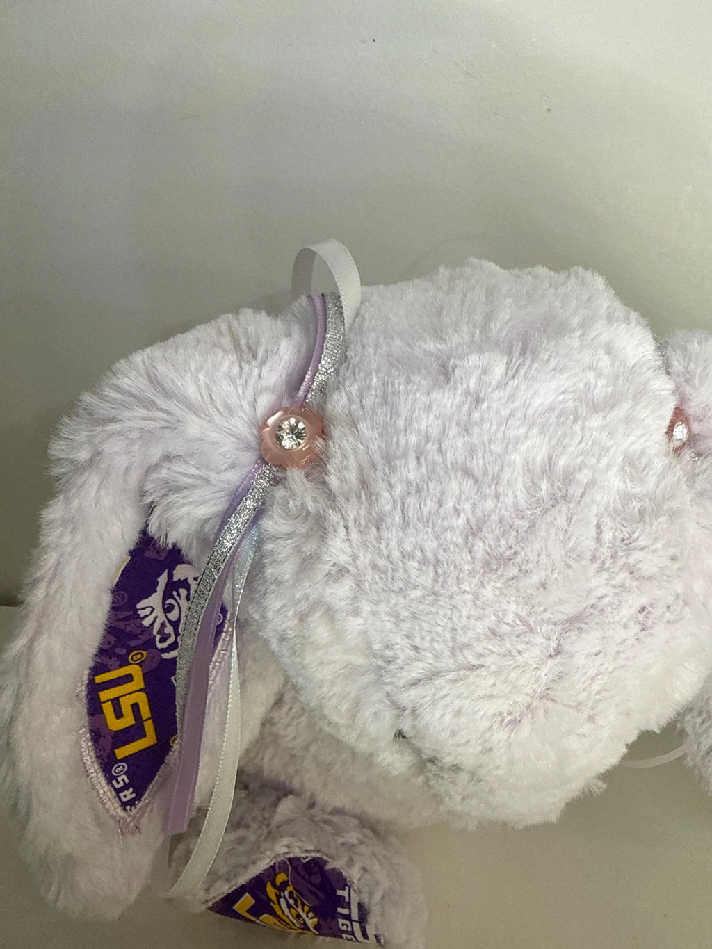 Hand-Customized Collegiate Keepsake Bunny - Louisiana State University LSU