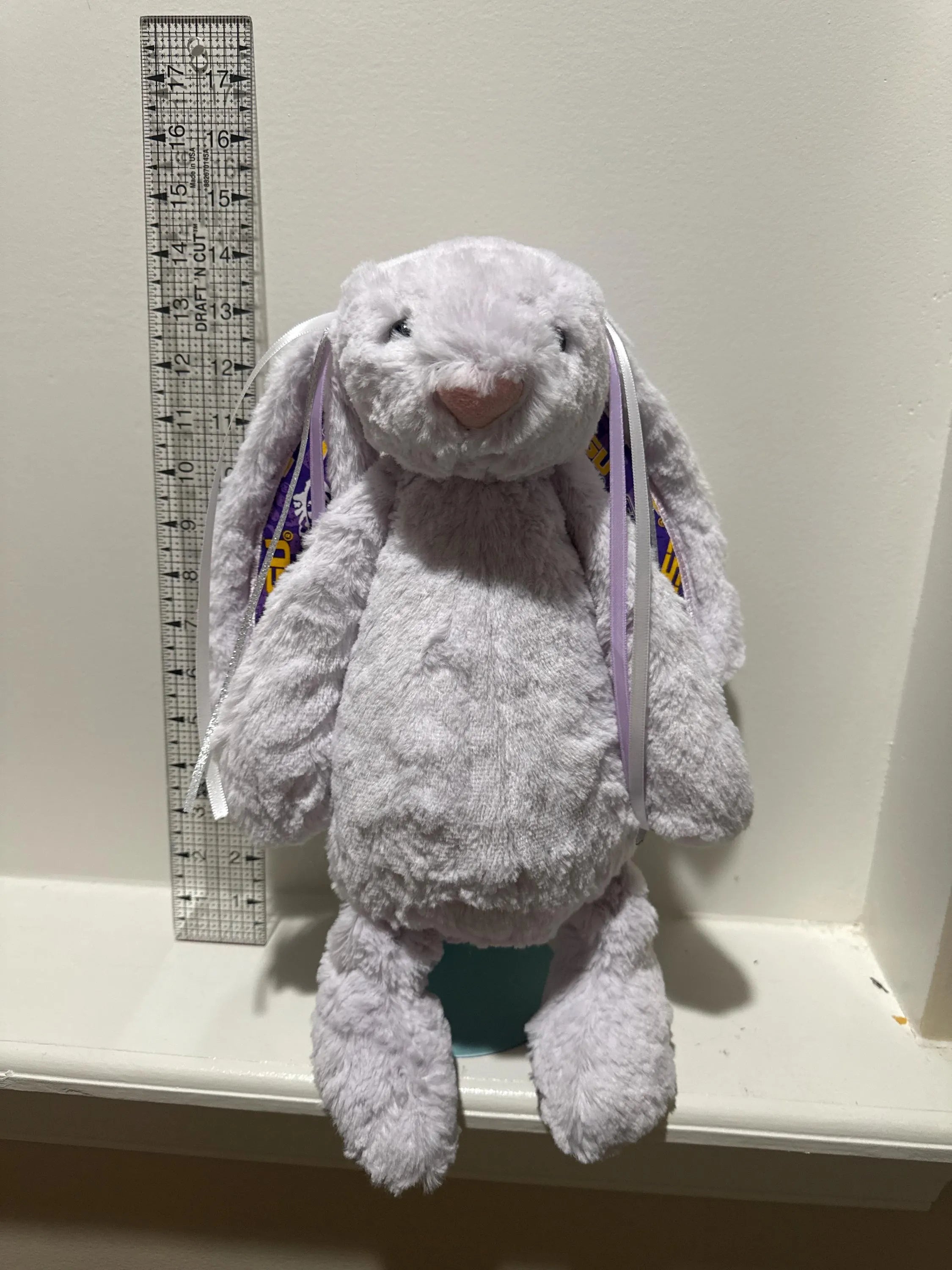 Hand-Customized Collegiate Keepsake Bunny - Louisiana State University LSU