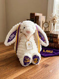 Hand-Customized Collegiate Keepsake Bunny - Louisiana State University LSU