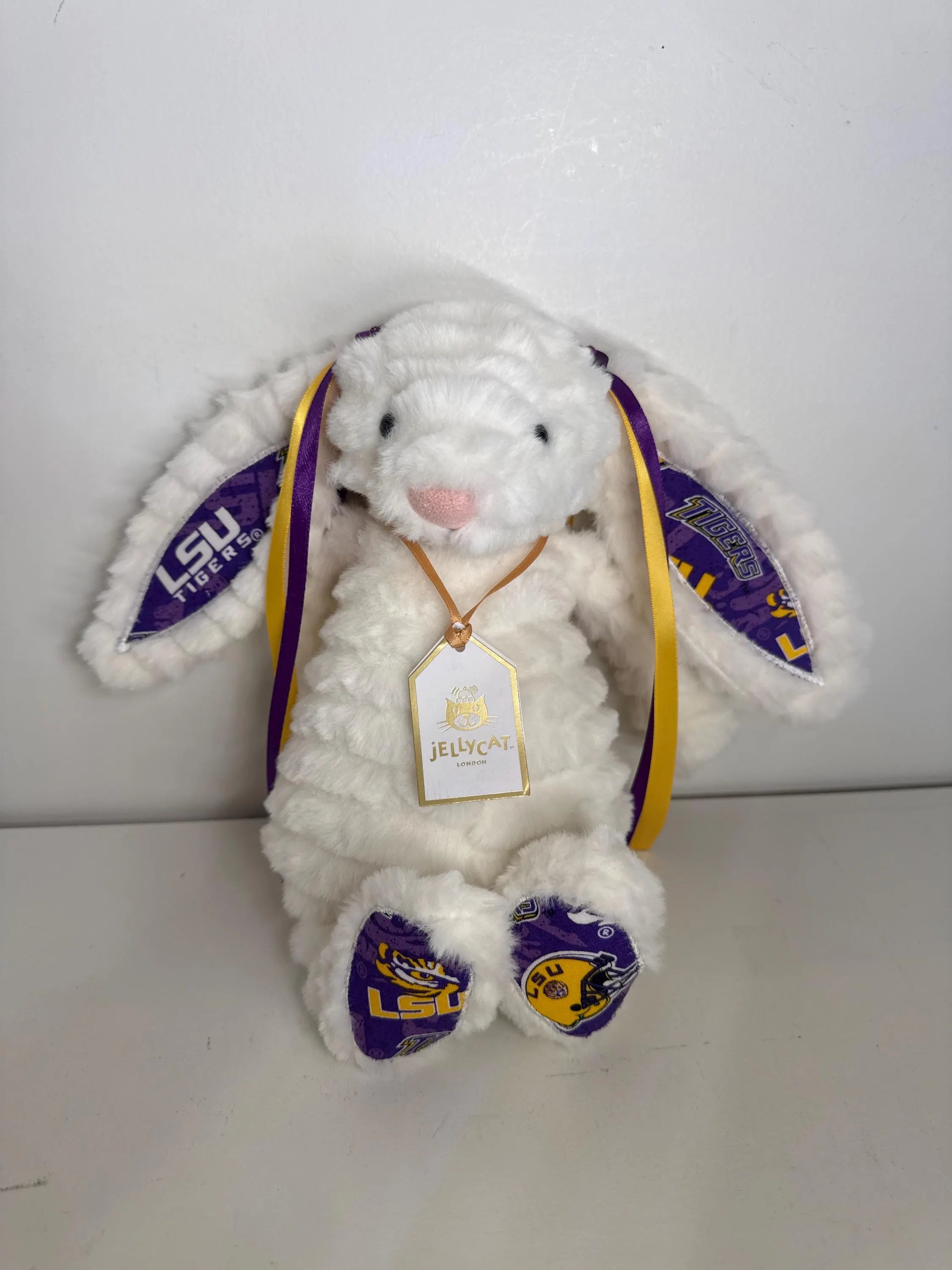 Hand-Customized Collegiate Keepsake Bunny - Louisiana State University LSU