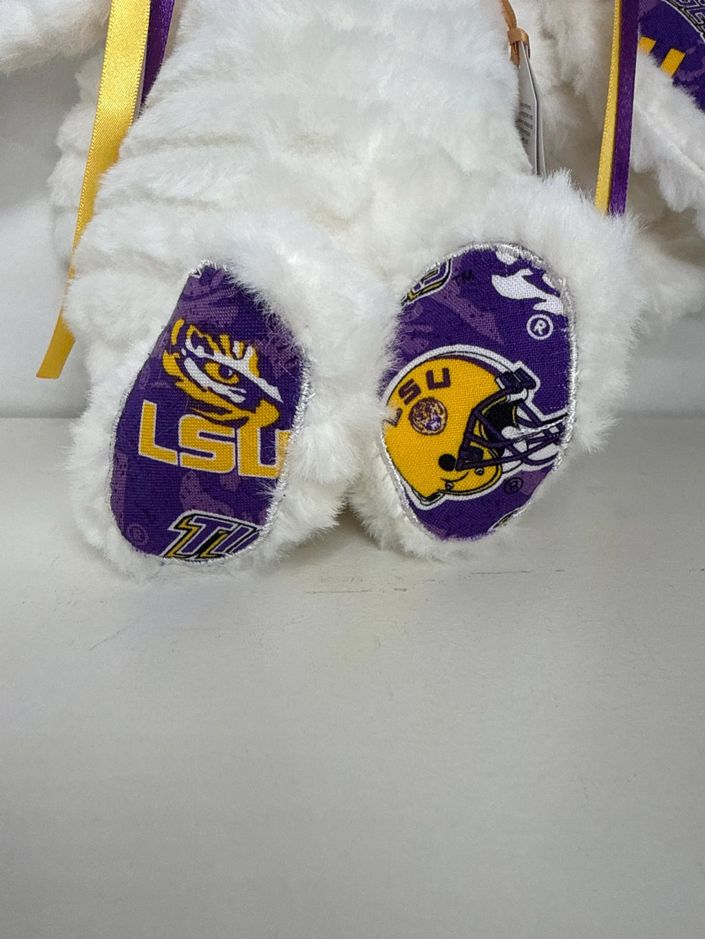 Hand-Customized Collegiate Keepsake Bunny - Louisiana State University LSU