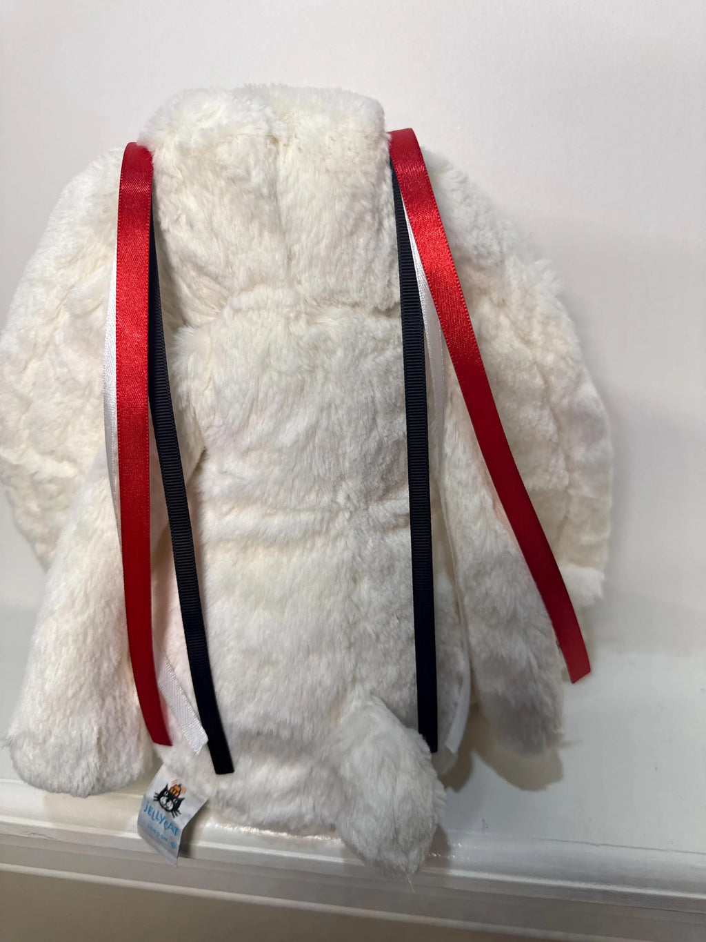 Hand-Customized Collegiate Keepsake Bunny - The University of Nebraska Cornhuskers - Large Bunny