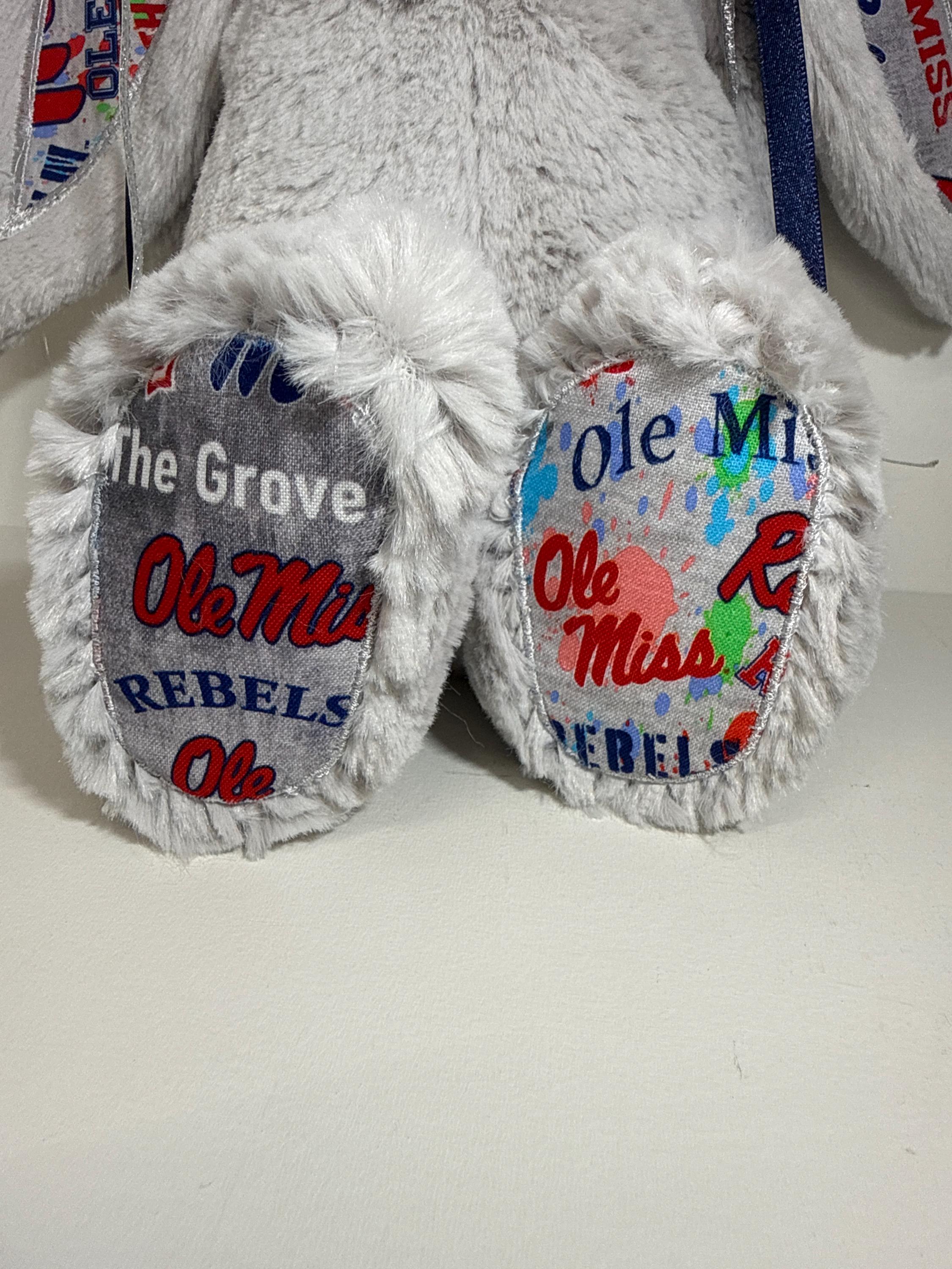 Hand-Customized Collegiate Keepsake Bunny Ole Miss - Large Bunny
