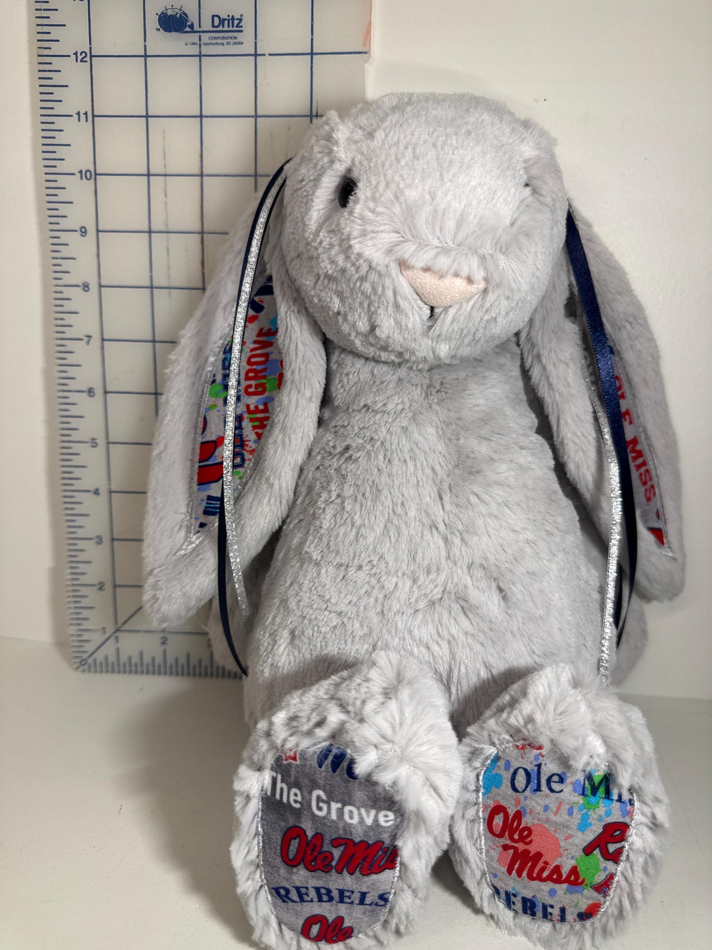 Hand-Customized Collegiate Keepsake Bunny Ole Miss - Large Bunny