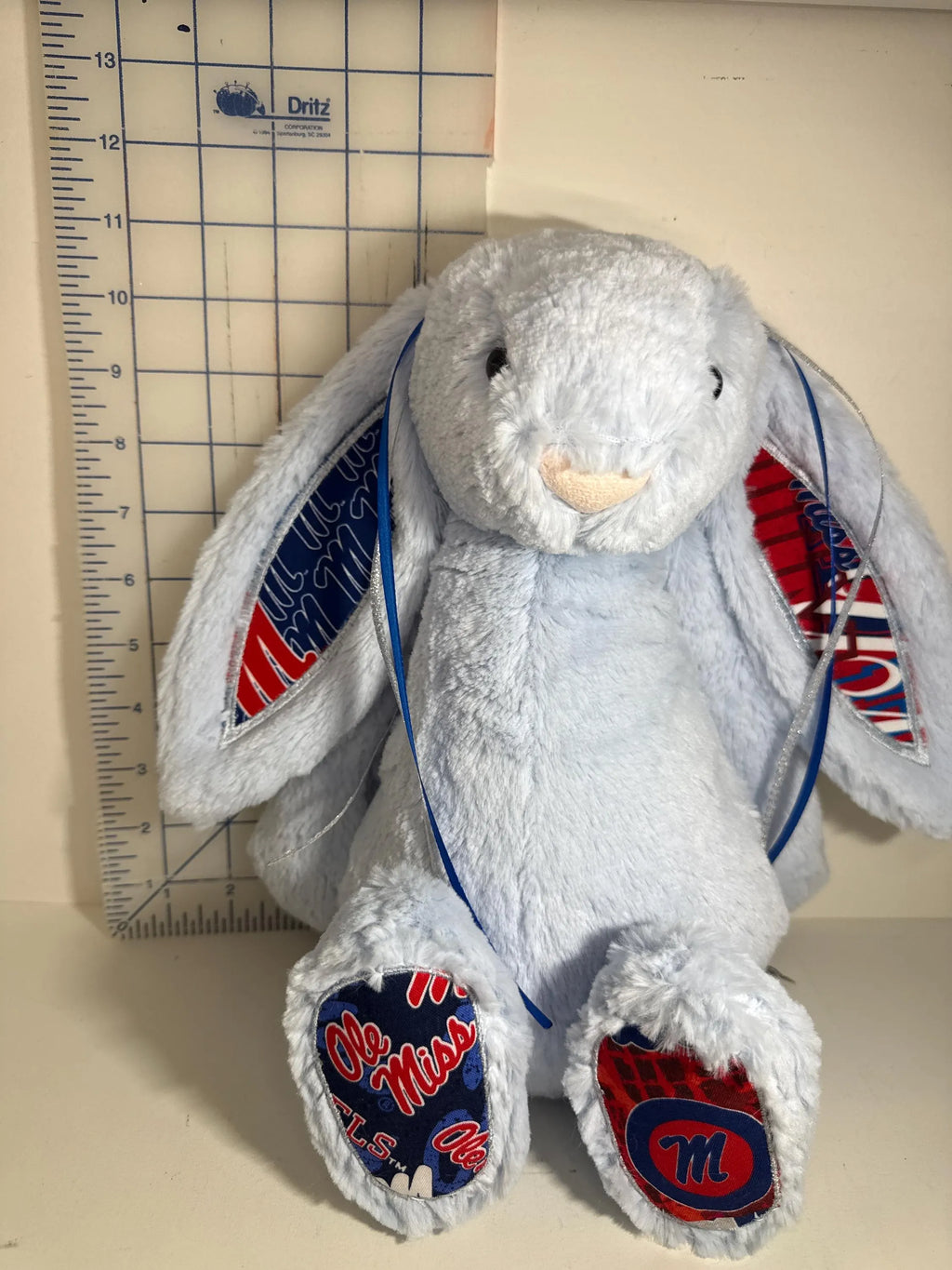Hand-Customized Collegiate Keepsake Bunny Ole Miss - Large Bunny