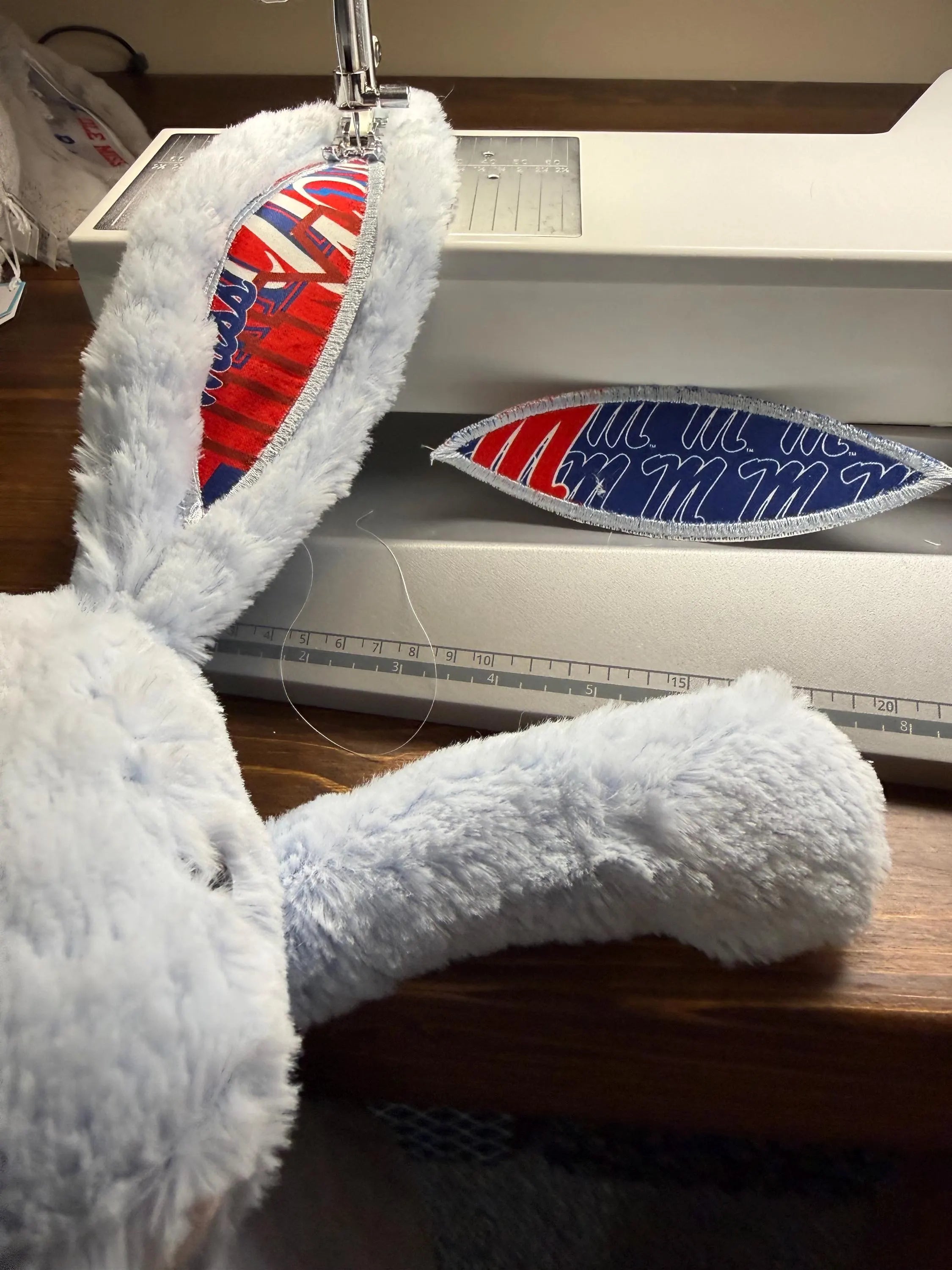 Hand-Customized Collegiate Keepsake Bunny Ole Miss - Large Bunny