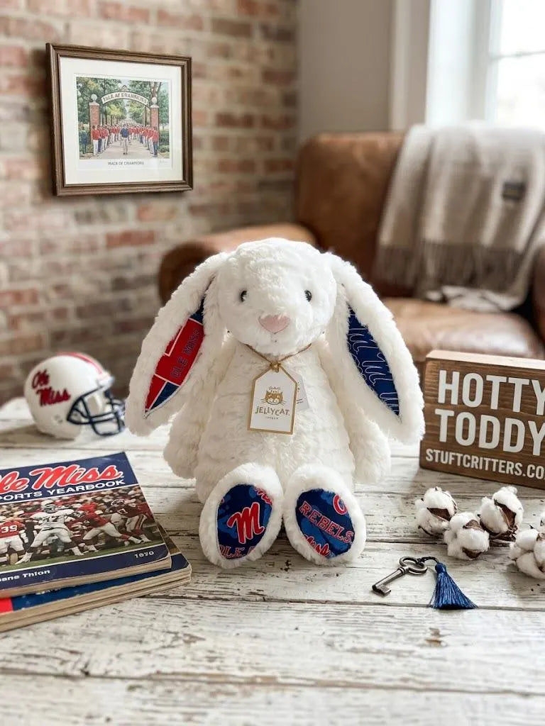 Hand-Customized Collegiate Keepsake Bunny - Ole Miss - Medium Bunny
