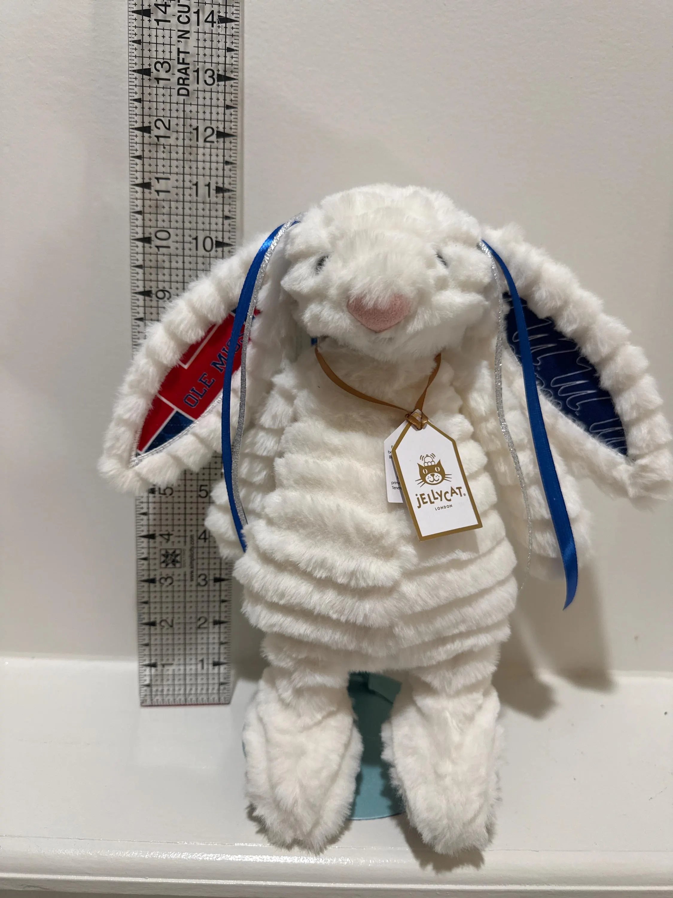 Hand-Customized Collegiate Keepsake Bunny - Ole Miss - Medium Bunny