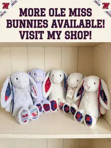 Hand-Customized Collegiate Keepsake Bunny - Ole Miss