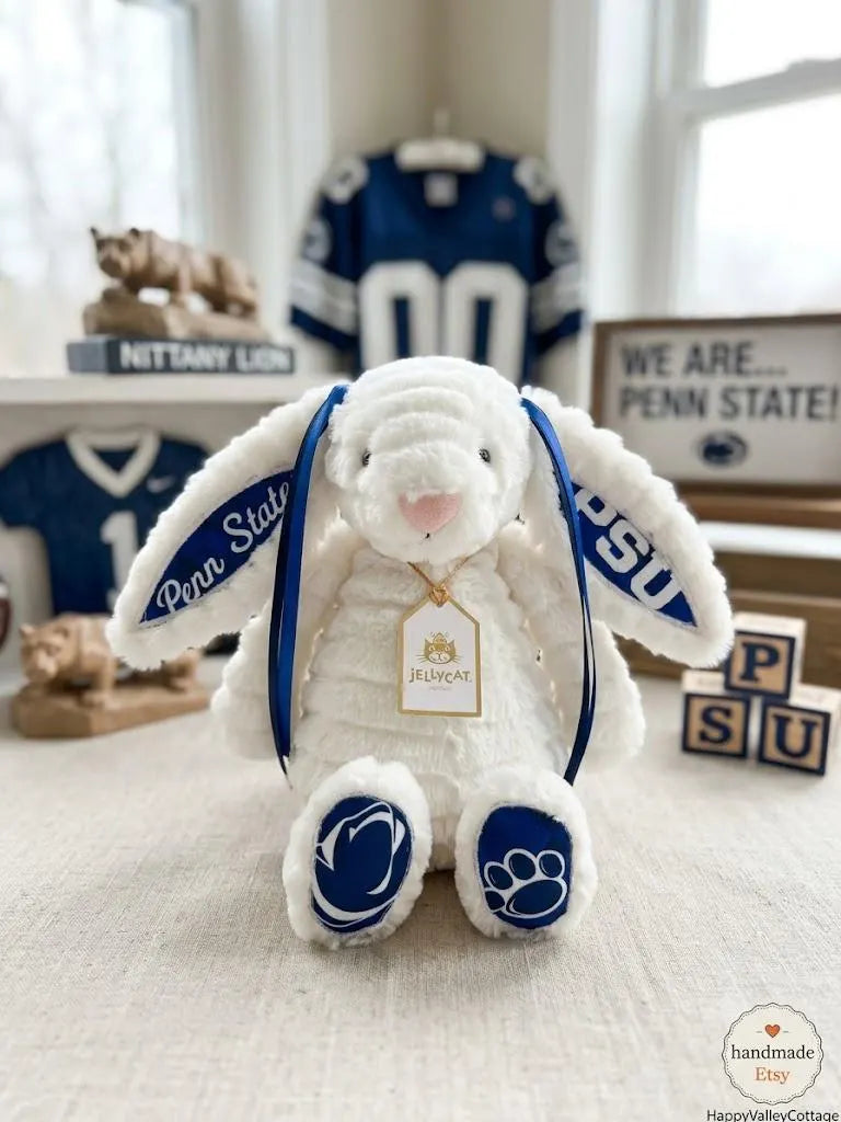 Hand-Customized Collegiate Keepsake Bunny - Penn State