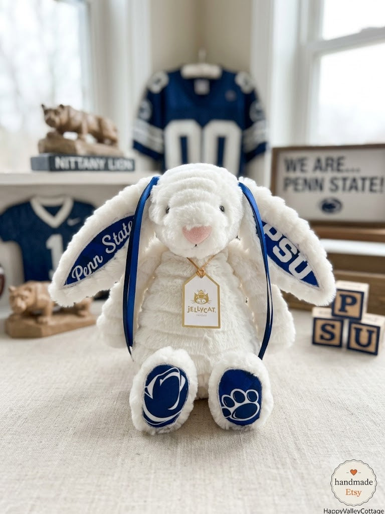 Hand-Customized Collegiate Keepsake Bunny - Penn State