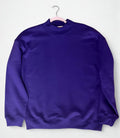 100% Cotton Purple Mock Neck Sweatshirt – Heavyweight Blank Sweatshirt