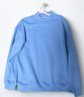 100% Cotton Sky Blue Mock Neck Sweatshirt – Heavyweight Blank Sweatshirt
