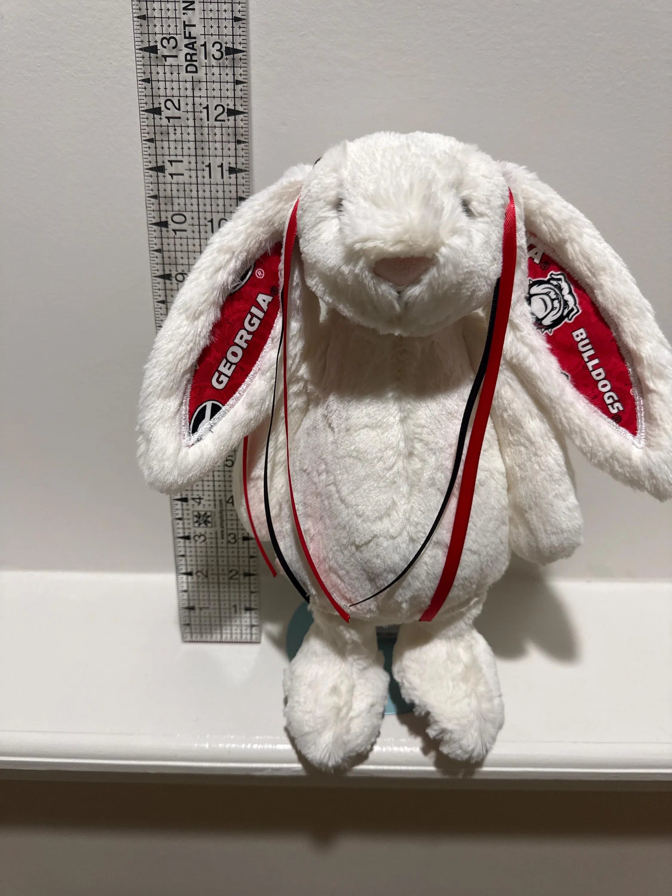 Hand-Customized Collegiate Keepsake Medium Bunny - The University of Georgia - UGA