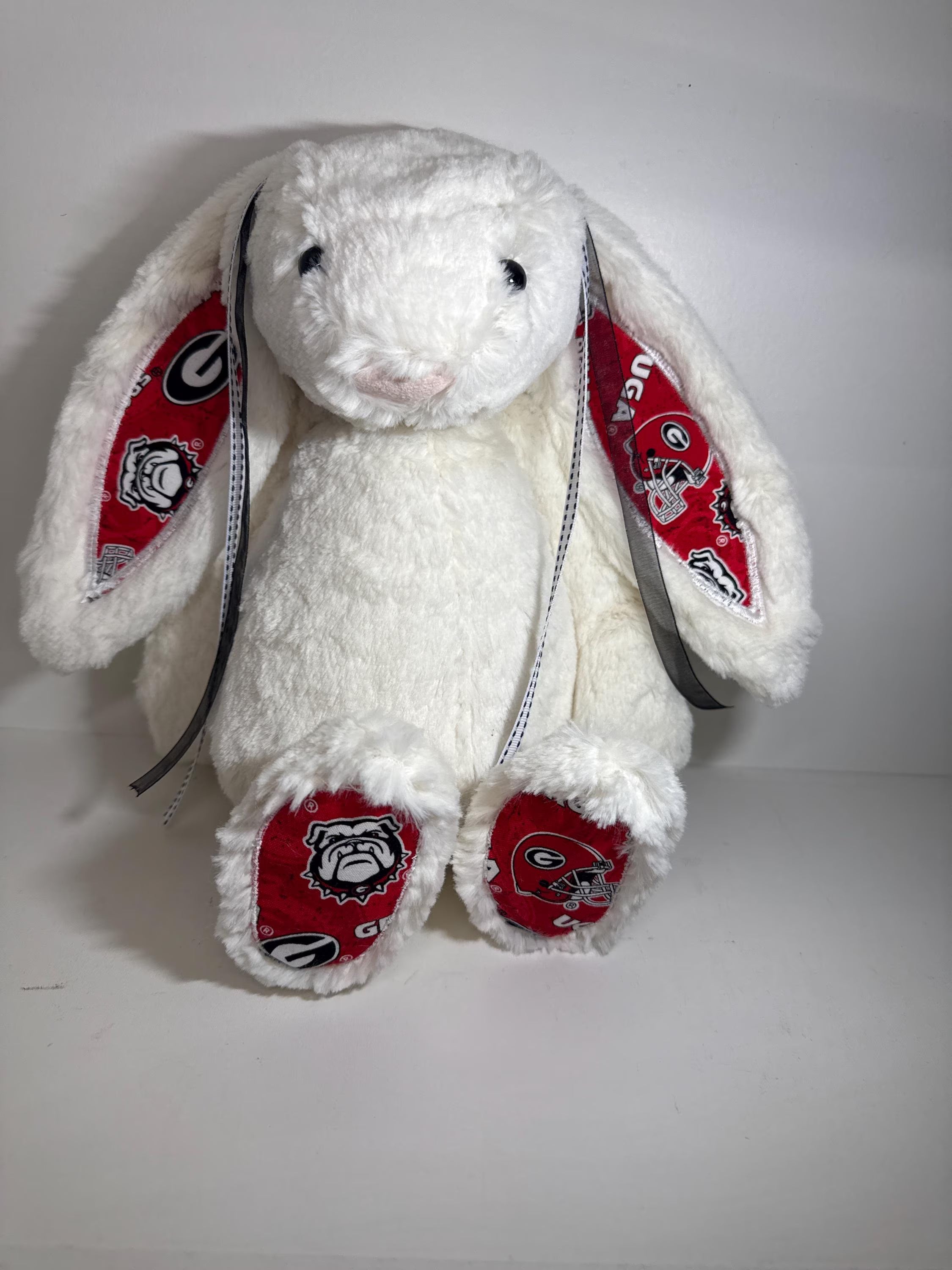Hand-Customized Collegiate Keepsake Large Bunny - The University of Georgia - UGA