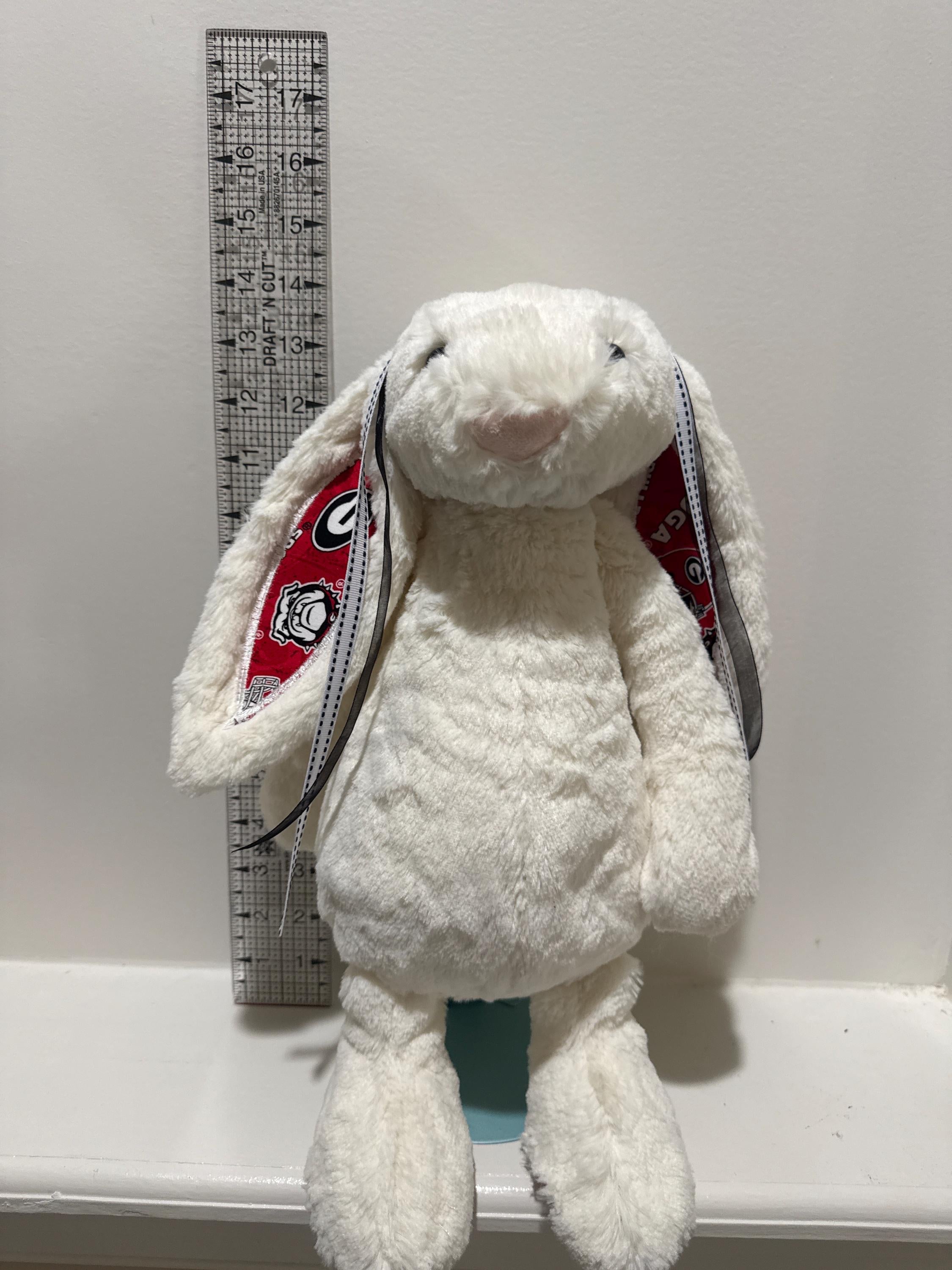 Hand-Customized Collegiate Keepsake Large Bunny - The University of Georgia - UGA