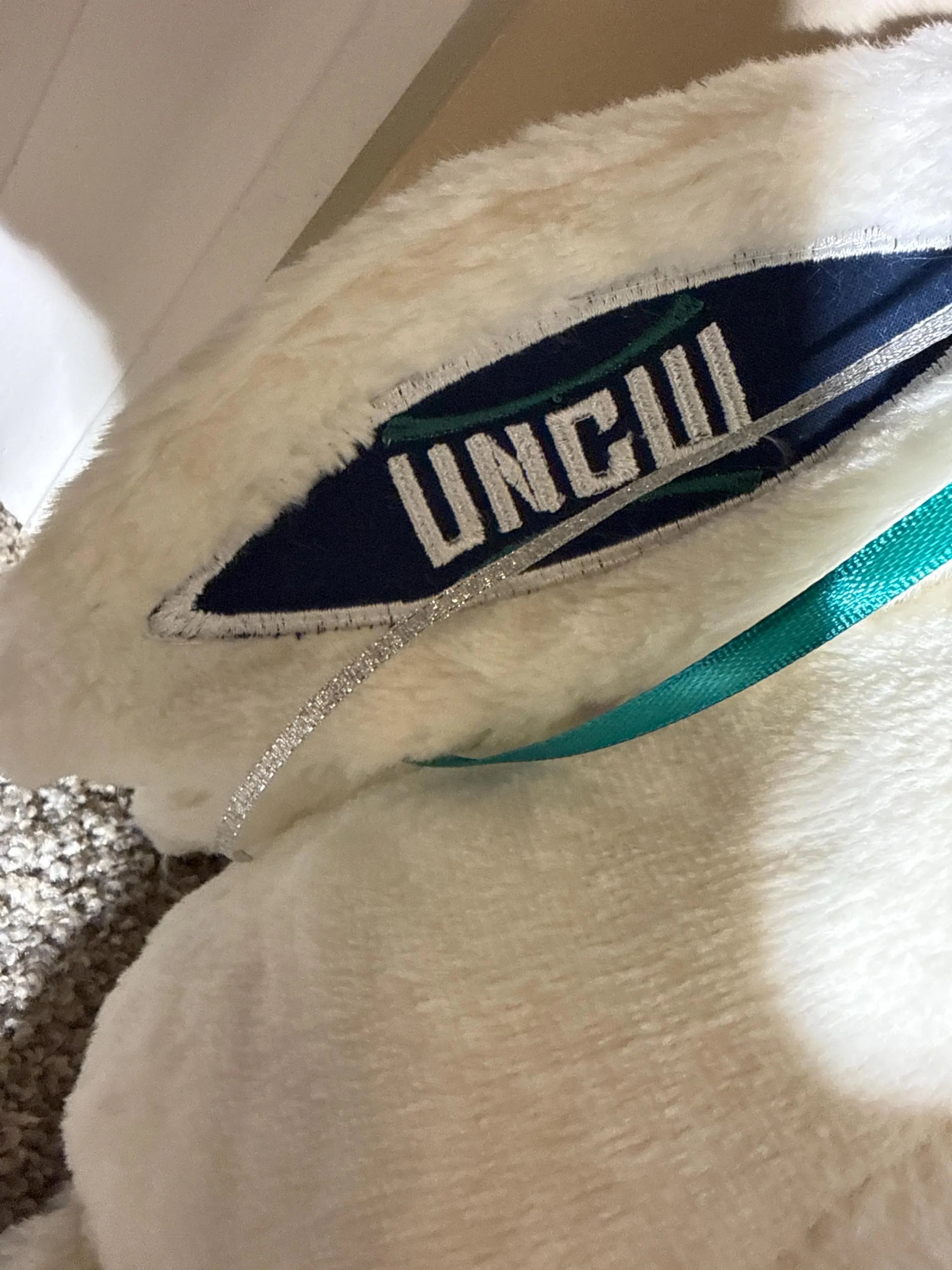 Hand-Customized Collegiate Keepsake Bunny UNCW - Large Bunny