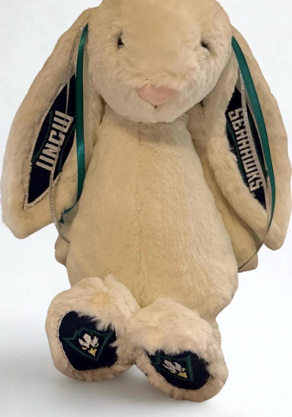 Hand-Customized Collegiate Keepsake Bunny UNCW - Large Bunny