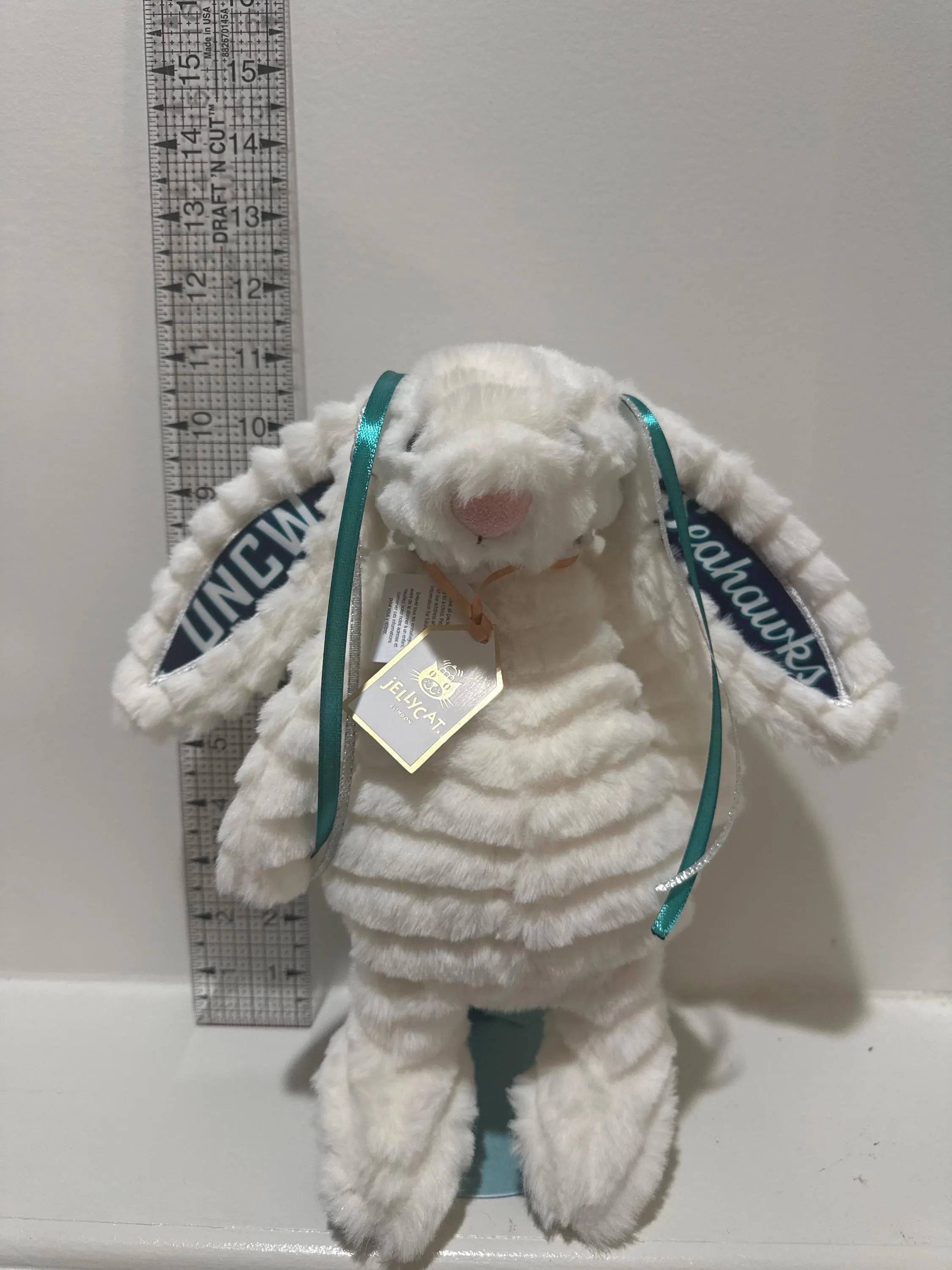 Hand-Customized Collegiate Keepsake Bunny - The University of North Carolina Wilmington UNCW
