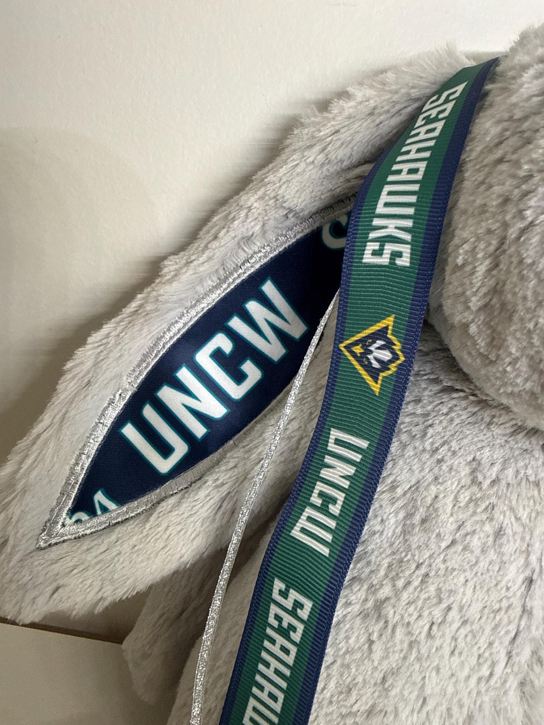 Hand-Customized Collegiate Keepsake Bunny UNCW - Large Bunny