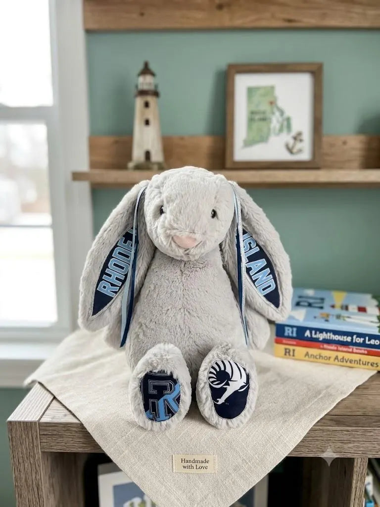 Collegiate Keepsake Large Bunny - The University of Rhode Island - URI