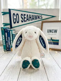 Hand-Customized Collegiate Keepsake Bunny UNCW - Large Bunny