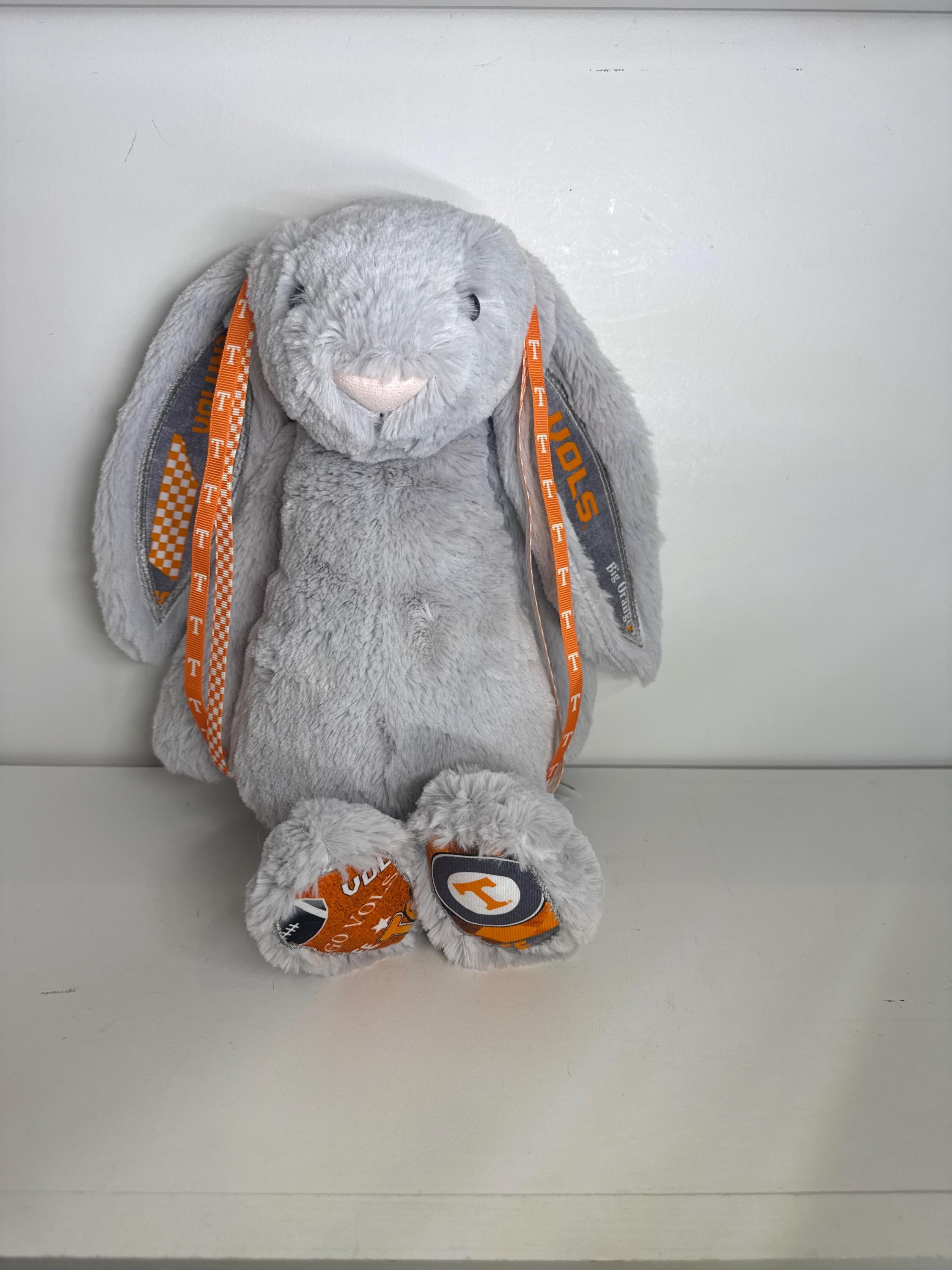 Hand-Customized Collegiate Keepsake Bunny Tennessee Vols- Large Bunny